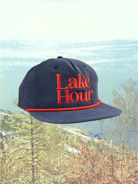 Grandad Hat in Buoy Line Blue
