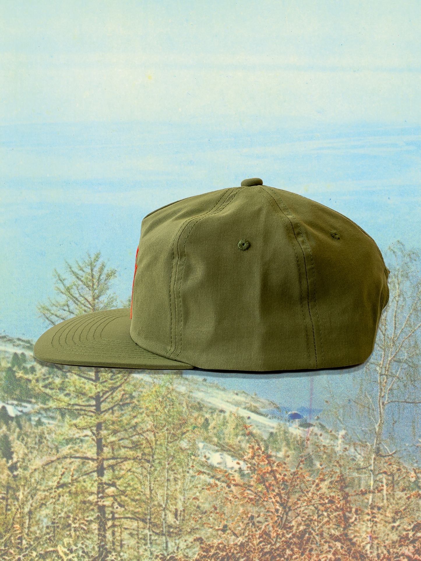“Gone Fishin’” Classic Cotton Snapback in Pond Frog
