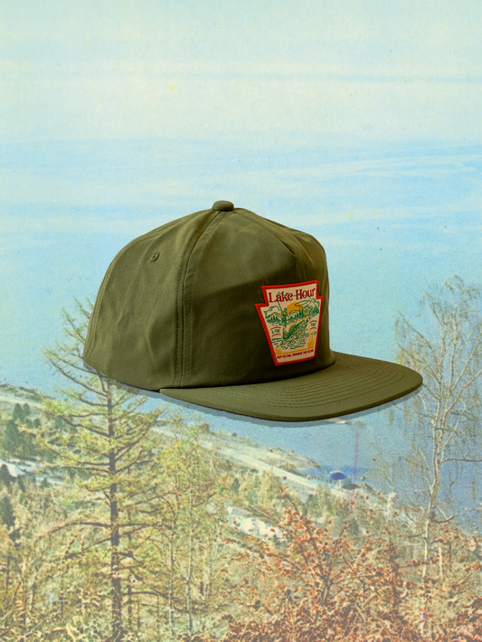 “Gone Fishin’” Classic Cotton Snapback in Pond Frog